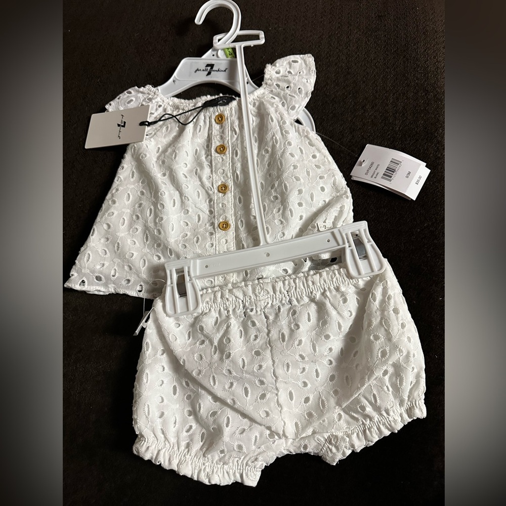 NWT 2 piece 7 for all mankind baby girl set